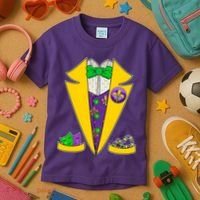 Mardi Gras Tuxedo Kids T-Shirt thumb 3