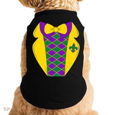 Mardi Gras Tuxedo Party Tux Doggie Tank