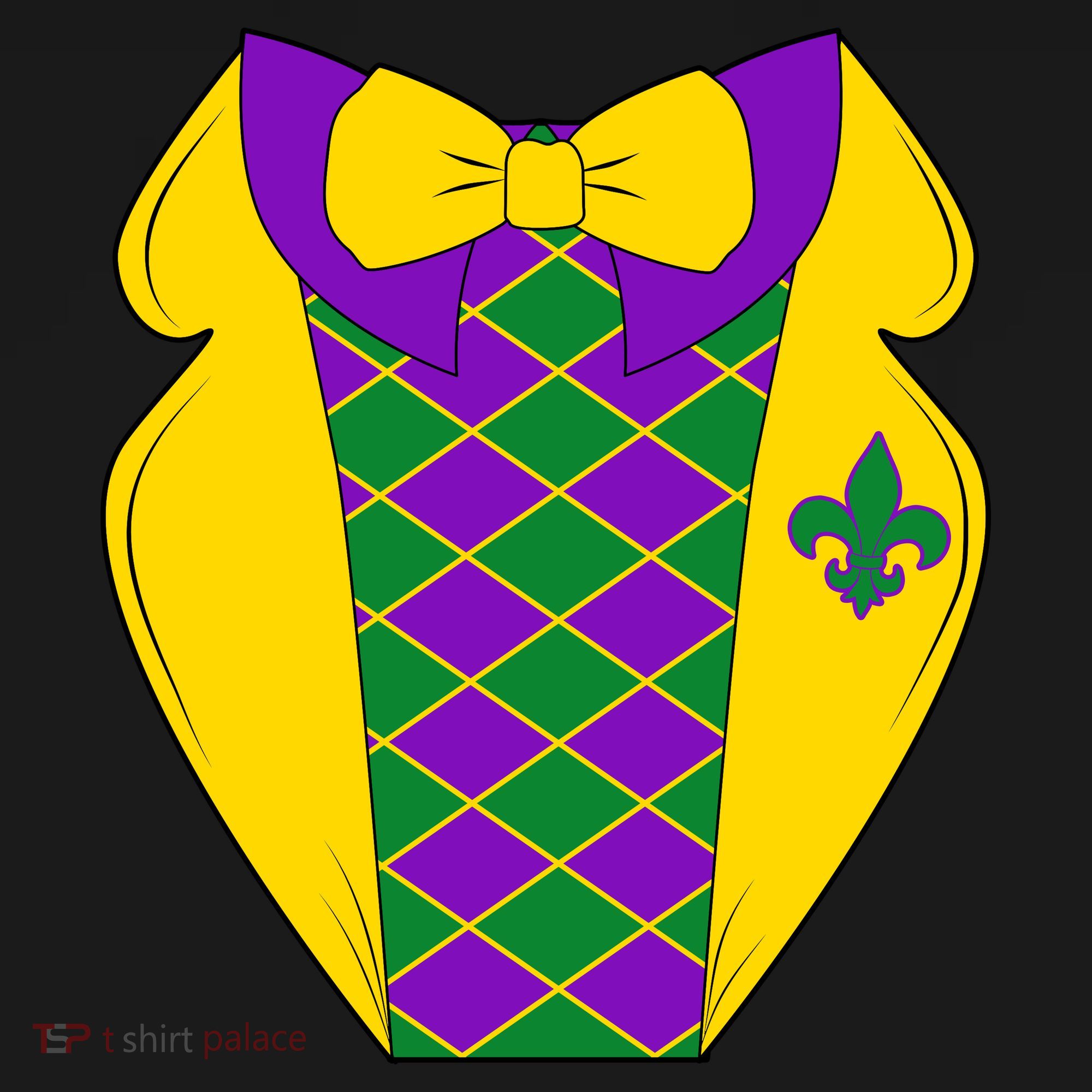 Mardi Gras Tuxedo Party Tux Doggie Tank