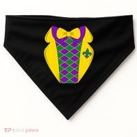 Mardi Gras Tuxedo Party Tux USA-Made Doggie Bandana thumb 0
