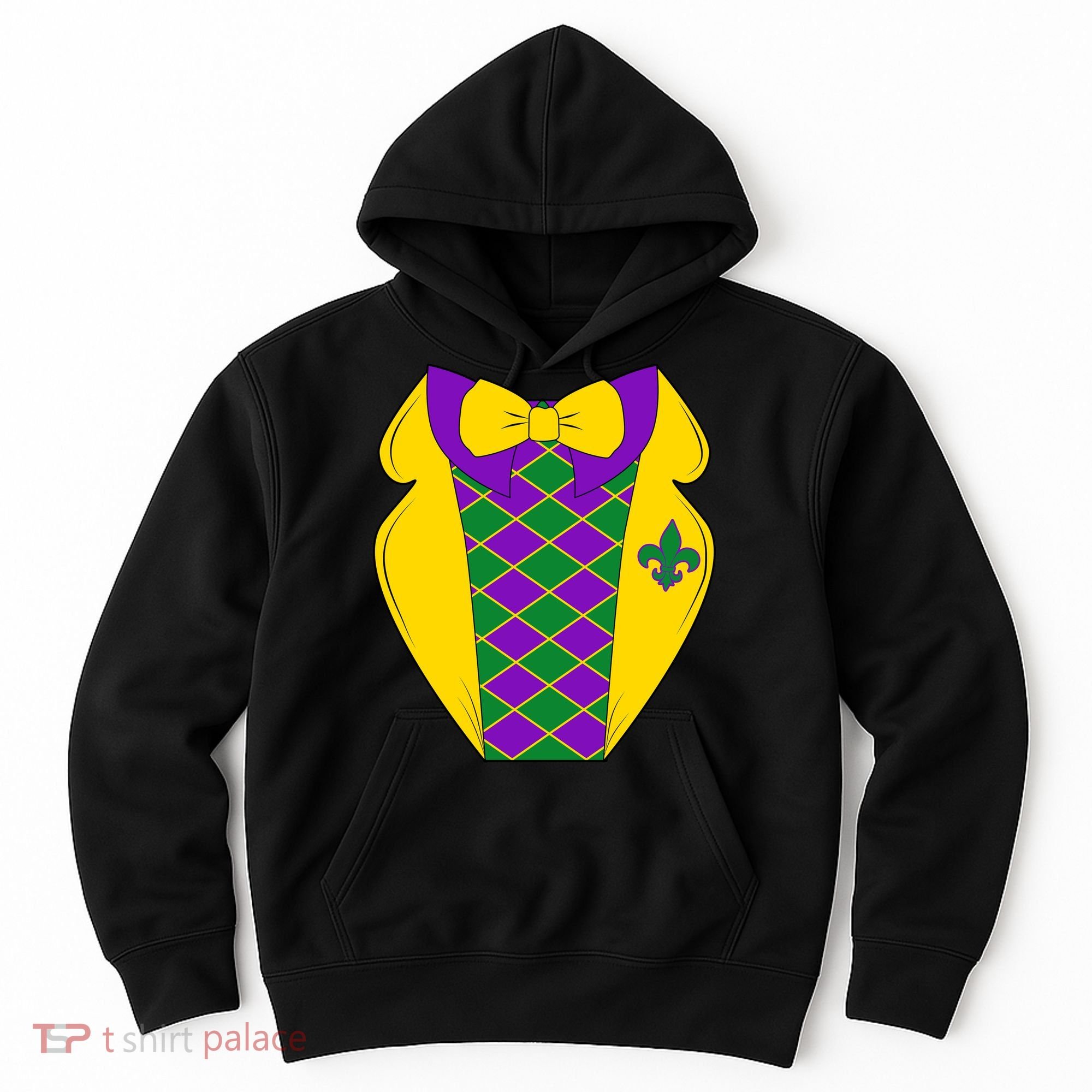 Mardi Gras Tuxedo Party Tux Hoodie