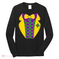 Mardi Gras Tuxedo Party Tux Long Sleeve Shirt thumb 0