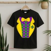 Mardi Gras Tuxedo Party Tux T-Shirt thumb 2