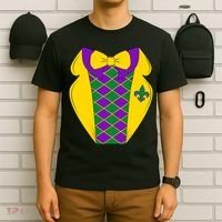 Mardi Gras Tuxedo Party Tux T-Shirt thumb 6