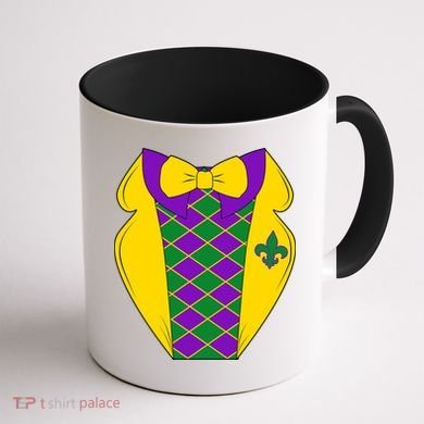 Mardi Gras Tuxedo Party Tux Coffee Mug back