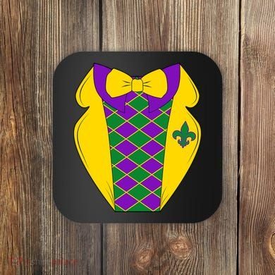 Mardi Gras Tuxedo Party Tux Coaster