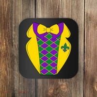 Mardi Gras Tuxedo Party Tux Coaster thumb 0