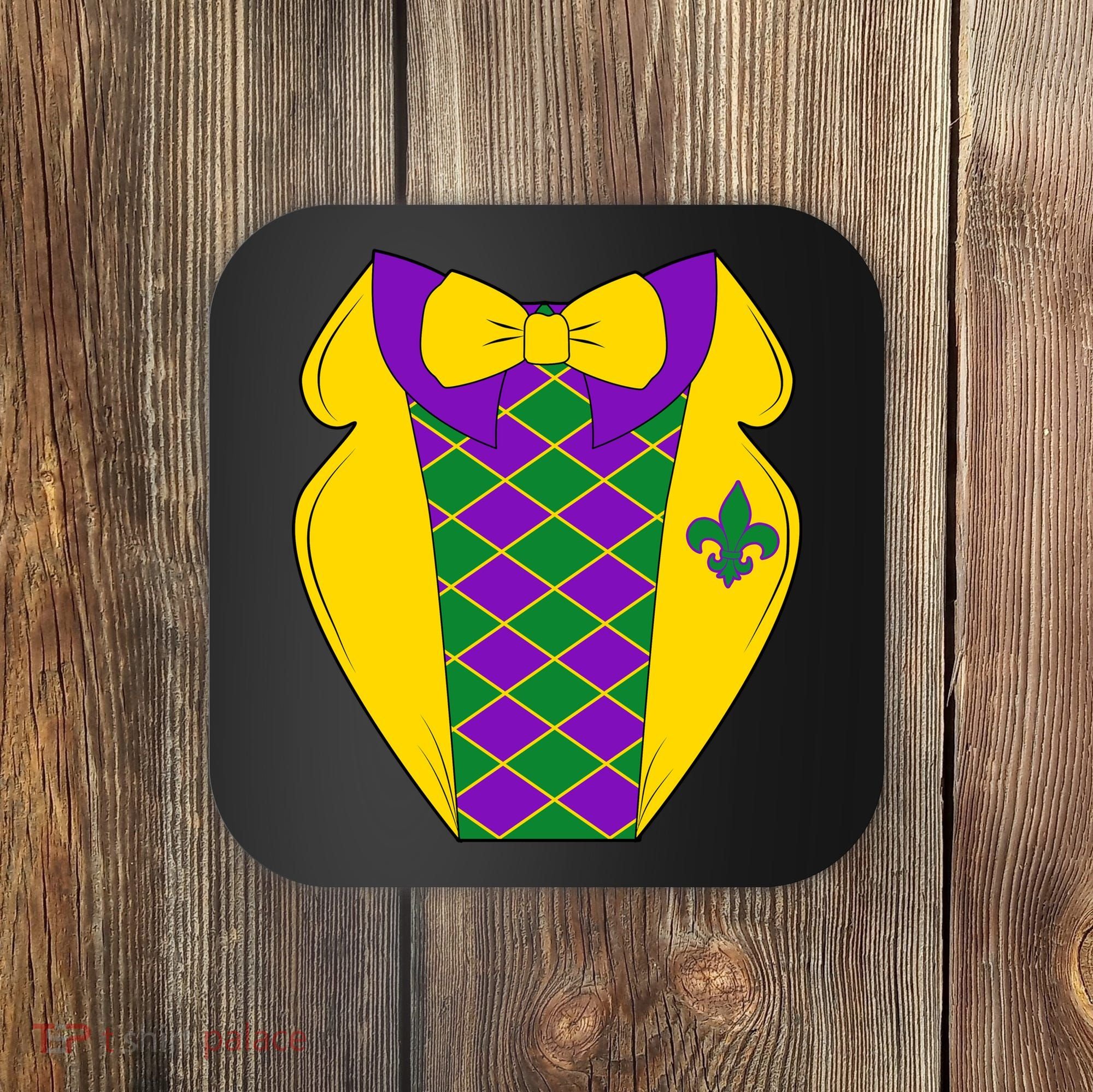 Mardi Gras Tuxedo Party Tux Coaster