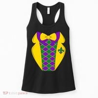 Mardi Gras Tuxedo Party Tux Women's Tank Top thumb 0