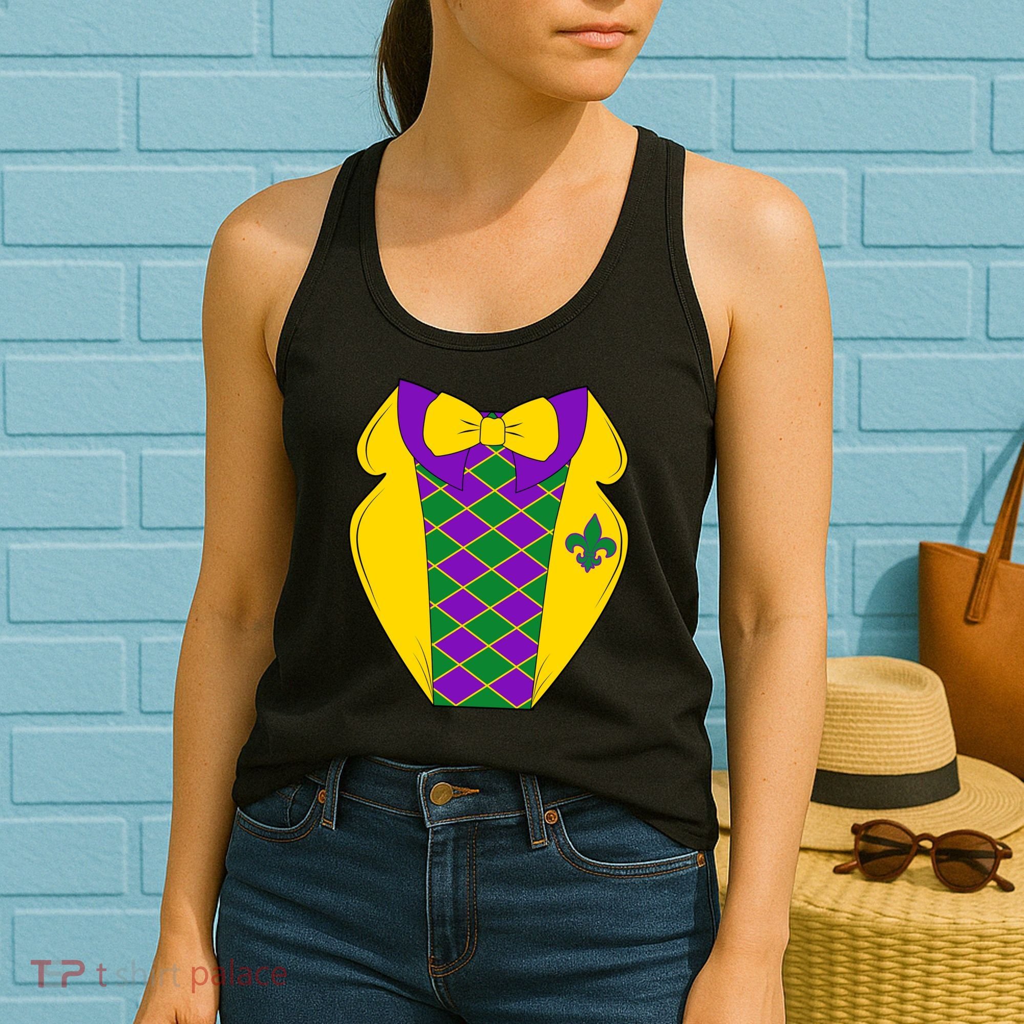 Mardi Gras Tuxedo Party Tux Women's Tank Top