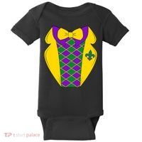 Mardi Gras Tuxedo Party Tux Baby Bodysuit thumb 0