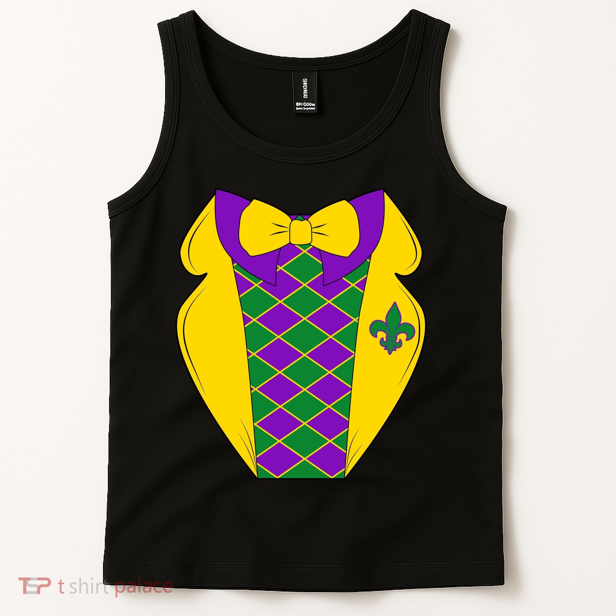 Mardi Gras Tuxedo Party Tux Tank Top