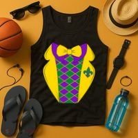 Mardi Gras Tuxedo Party Tux Tank Top thumb 4