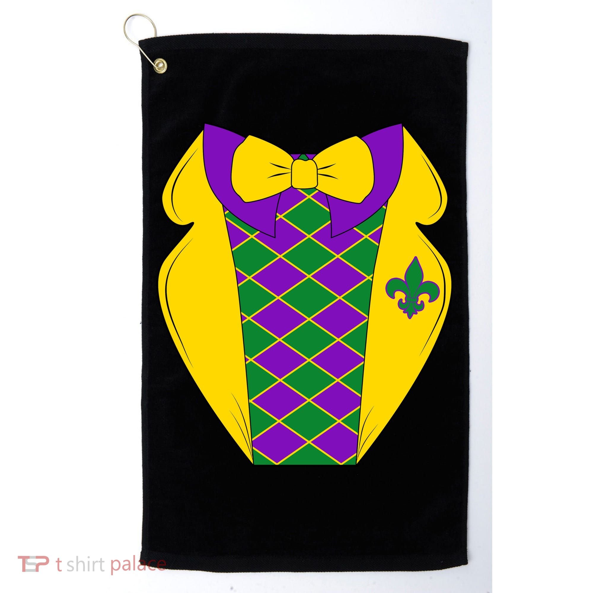 Mardi Gras Tuxedo Party Tux Golf Towel