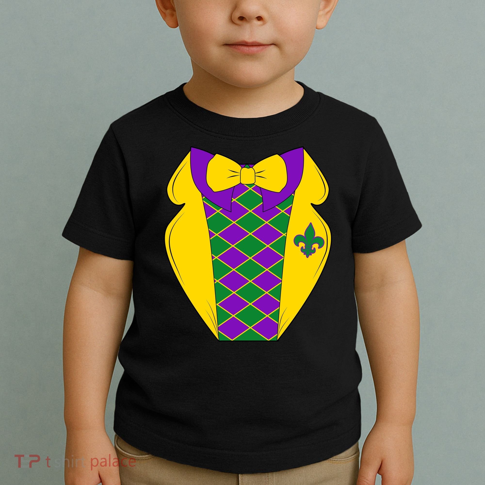 Mardi Gras Tuxedo Party Tux Toddler T-Shirt