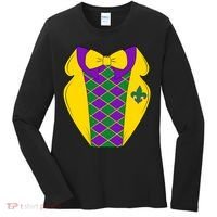 Mardi Gras Tuxedo Party Tux Women's Long Sleeve Shirt thumb 0