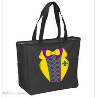 Mardi Gras Tuxedo Party Tux Tote Bag thumb 2