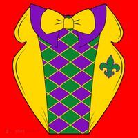 Mardi Gras Tuxedo Party Tux Santa Hat thumb 1