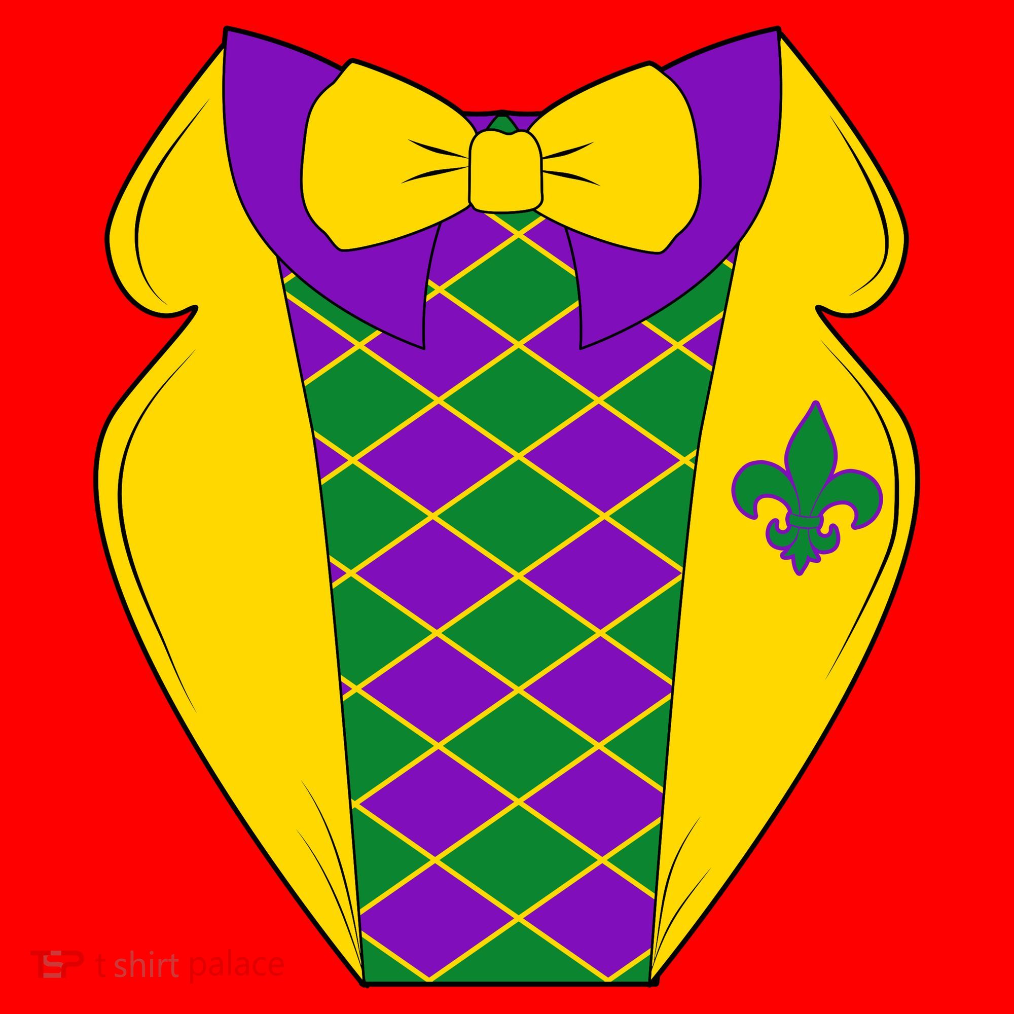 Mardi Gras Tuxedo Party Tux Santa Hat