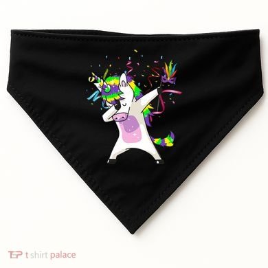 Mardi Gras Unicorn Celebration USA-Made Doggie Bandana
