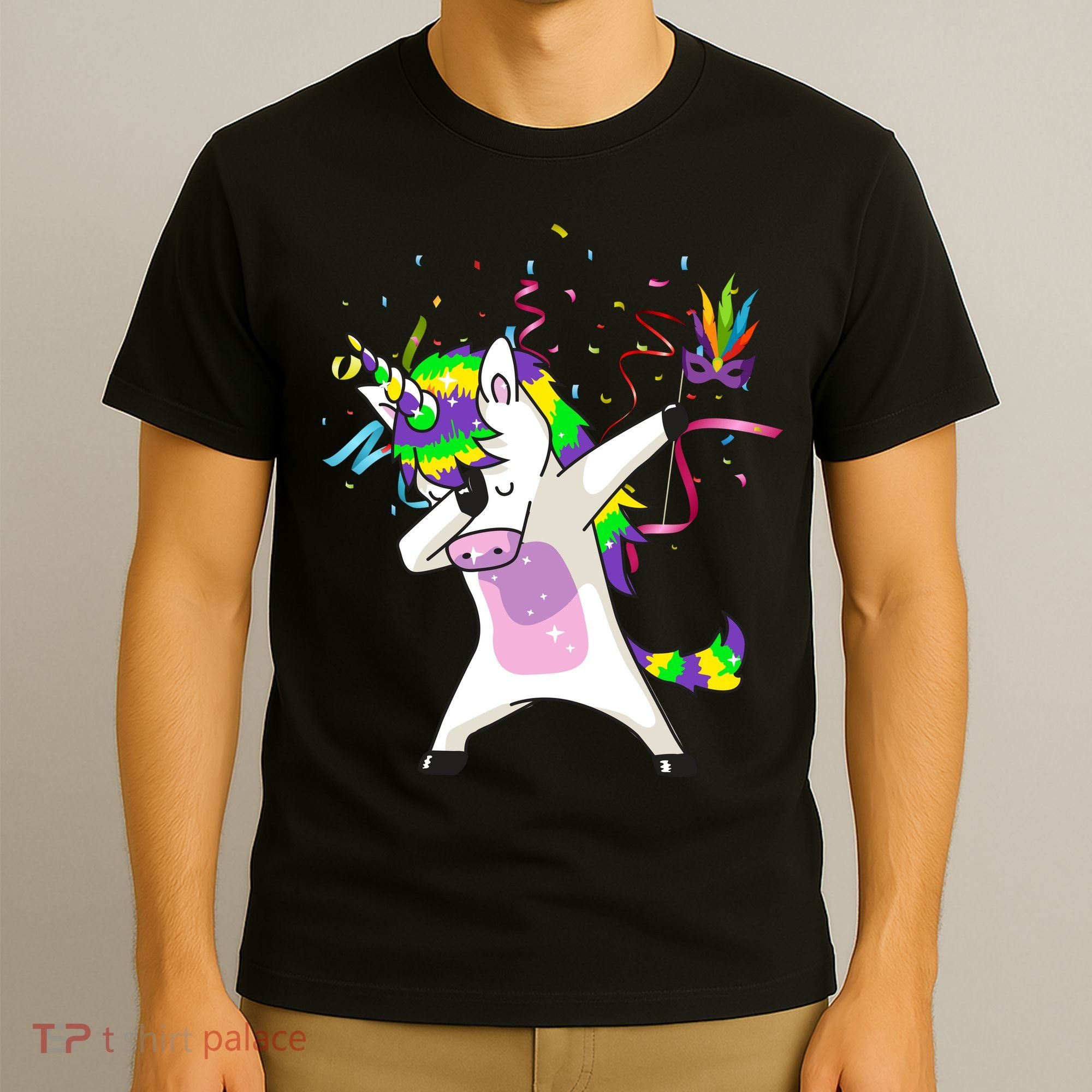 Mardi Gras Unicorn Celebration T-Shirt