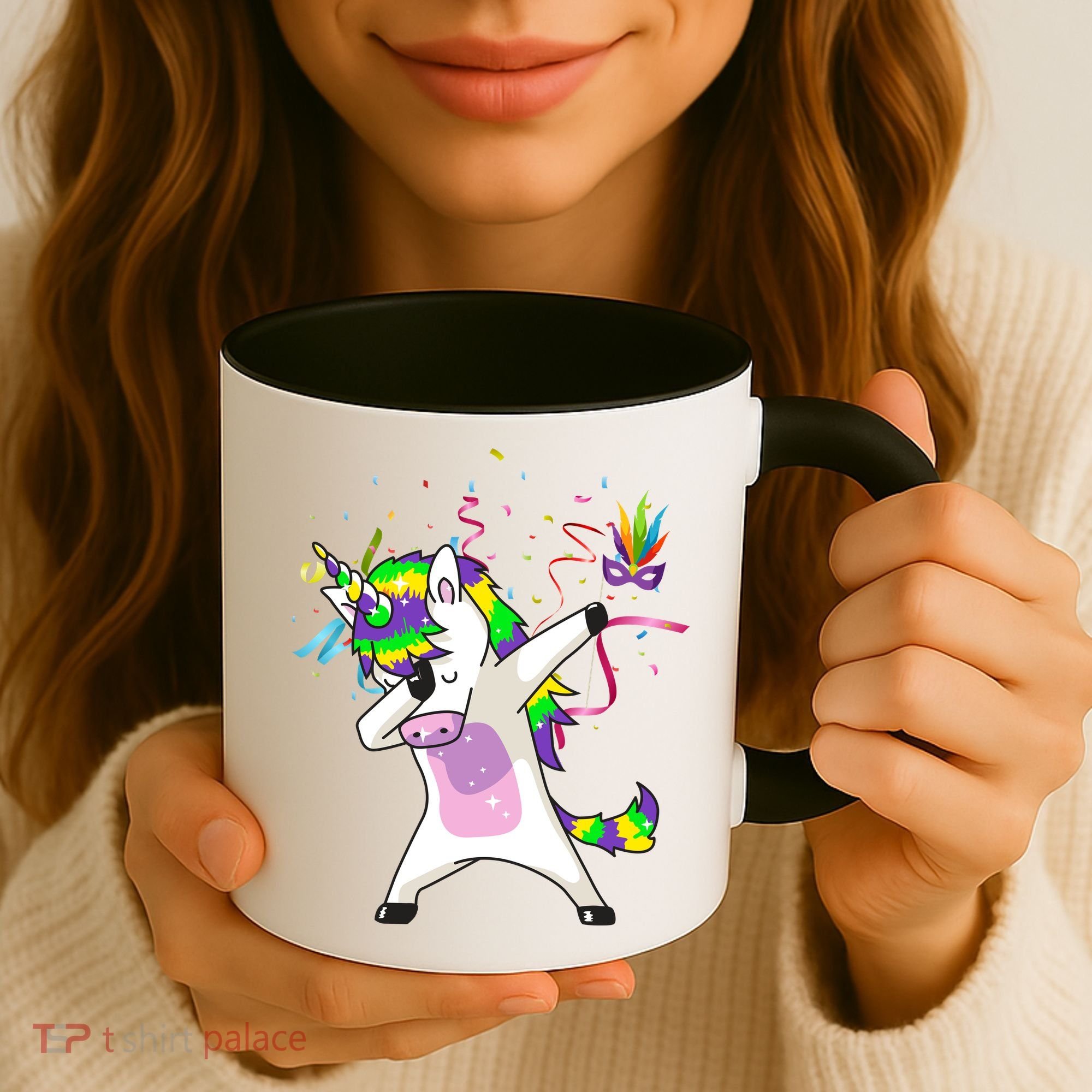 Mardi Gras Unicorn Celebration Coffee Mug