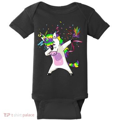 Mardi Gras Unicorn Celebration Baby Bodysuit
