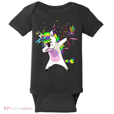 Mardi Gras Unicorn Celebration Baby Bodysuit