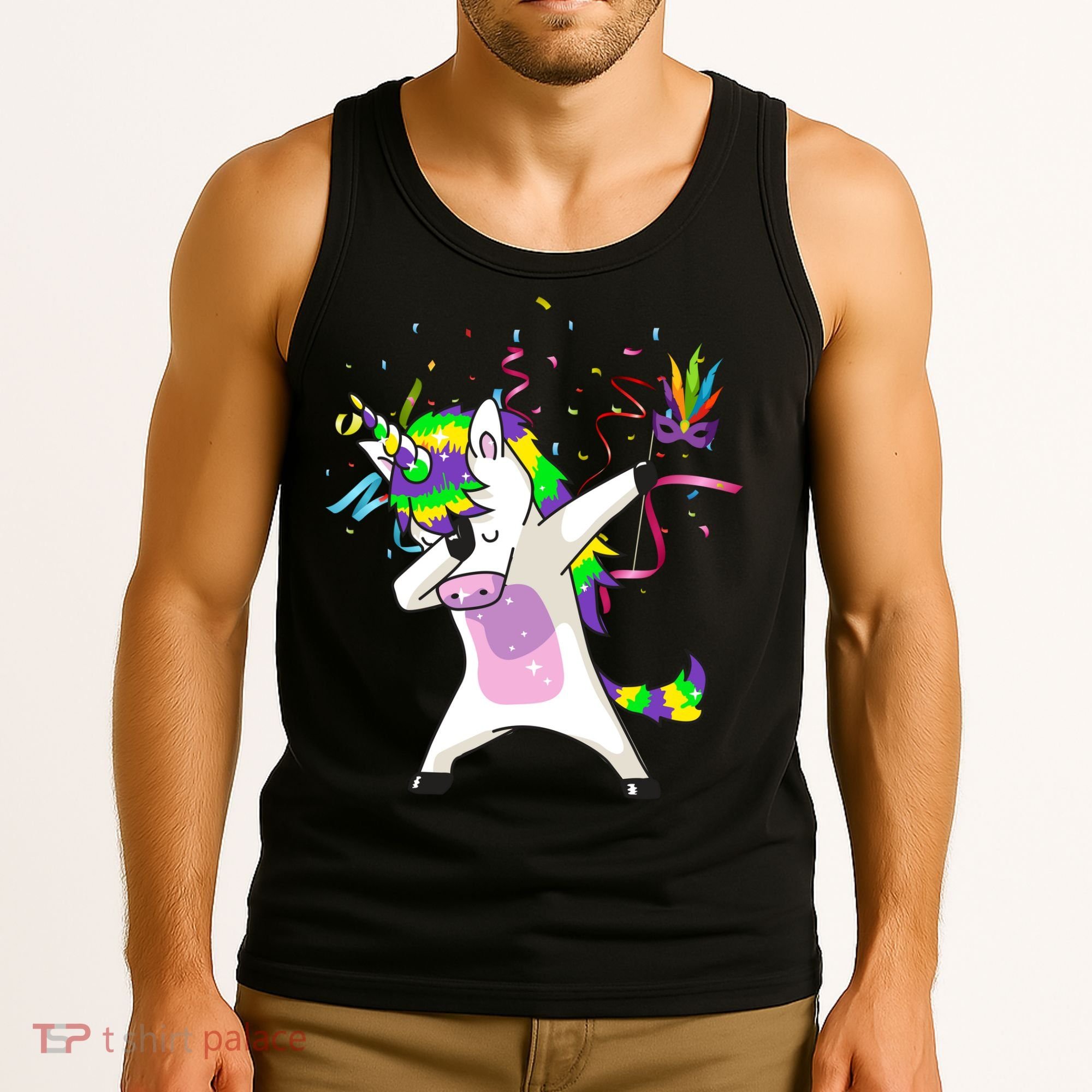 Mardi Gras Unicorn Celebration Tank Top
