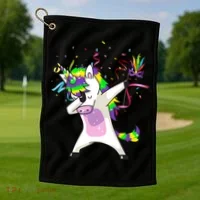 Mardi Gras Unicorn Celebration Golf Towel thumb 1
