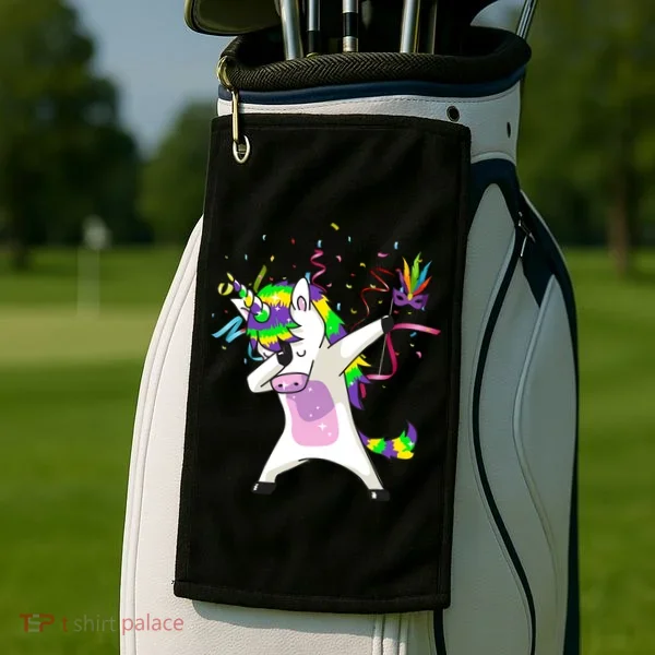 Mardi Gras Unicorn Celebration Golf Towel