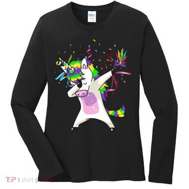 Mardi Gras Unicorn Celebration Women's Long Sleeve Shirt