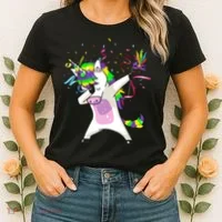 Mardi Gras Unicorn Celebration Women's T-Shirt thumb 2