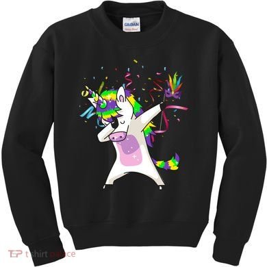 Mardi Gras Unicorn Celebration Kids Sweatshirt