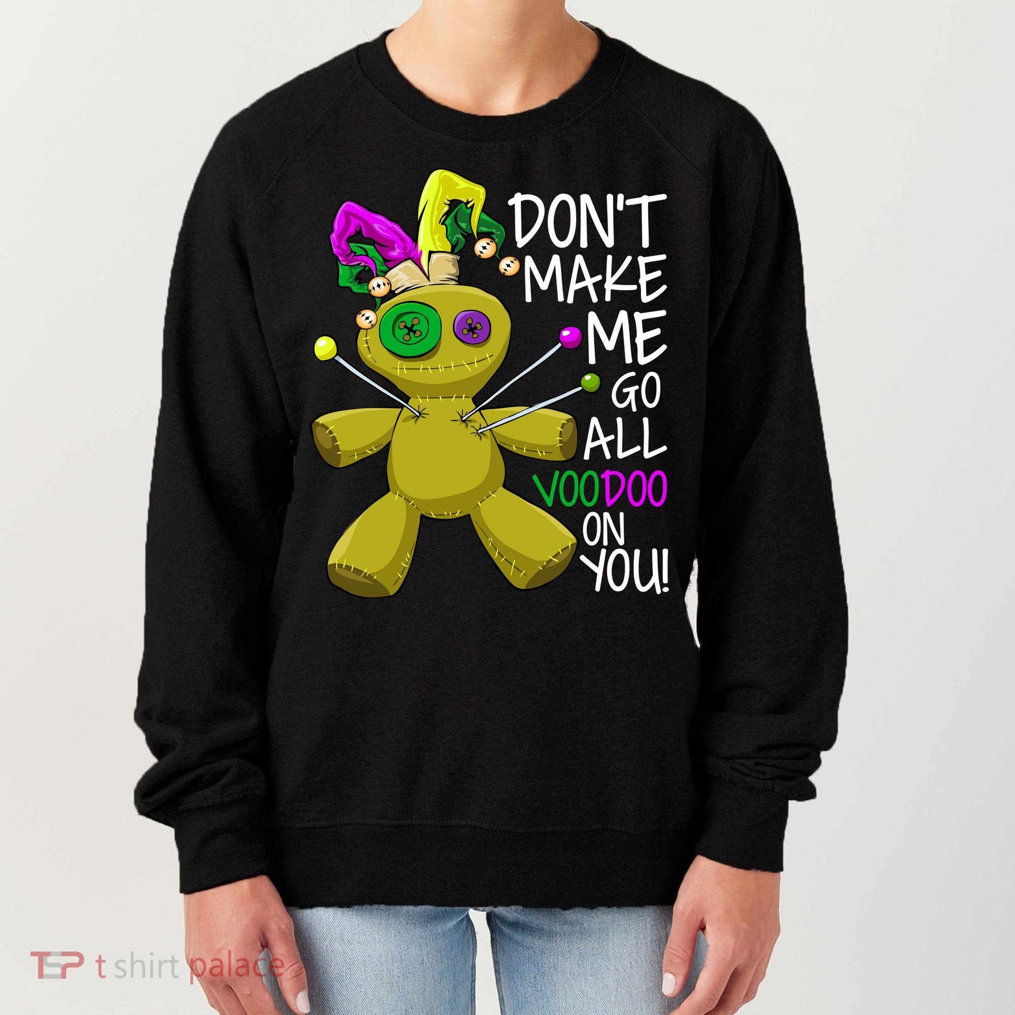 Mardi Gras Voodoo Doll Women's Sweatshirt