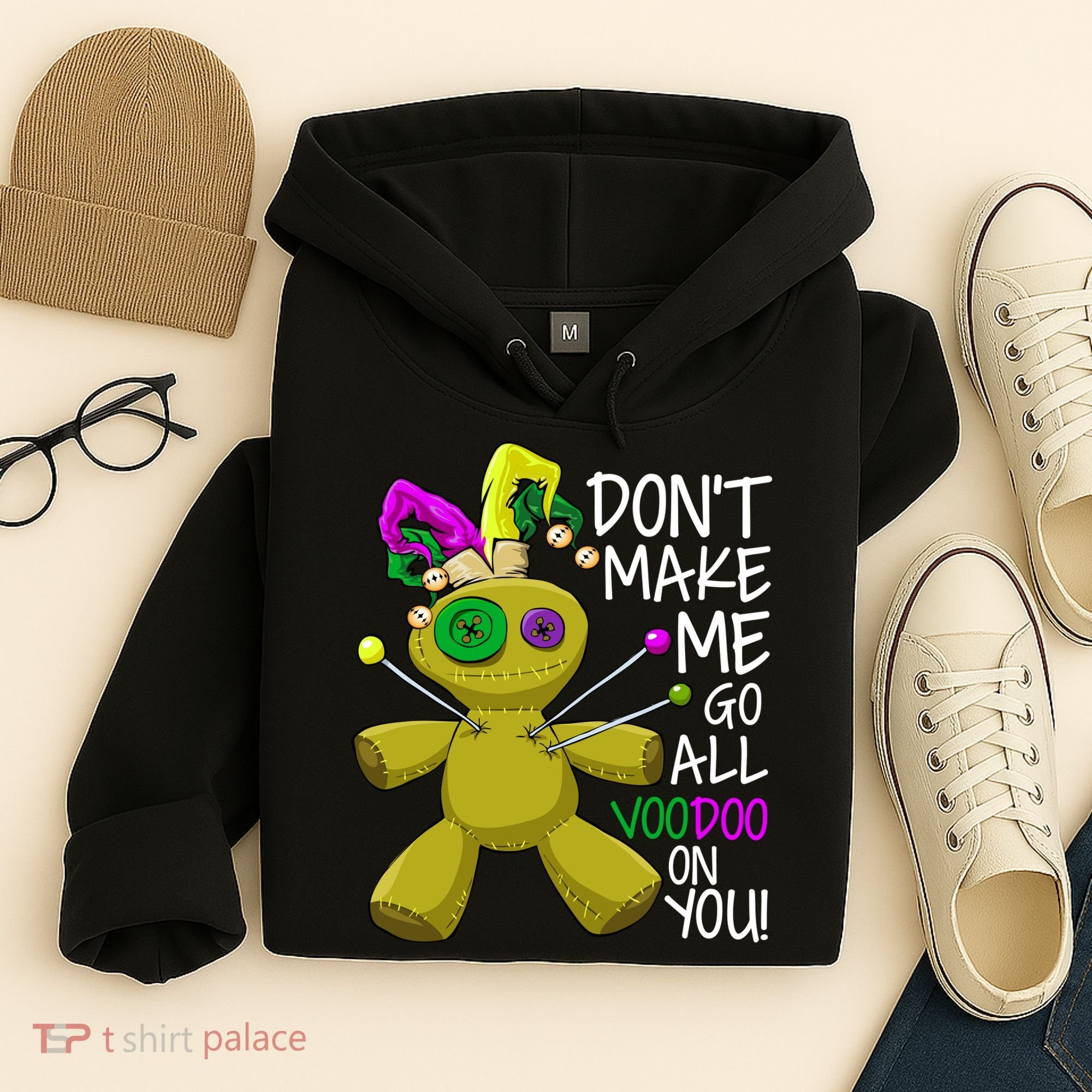 Mardi Gras Voodoo Doll Hoodie