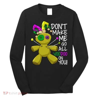 Mardi Gras Voodoo Doll Long Sleeve Shirt