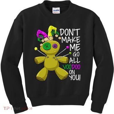 Mardi Gras Voodoo Doll Kids Sweatshirt