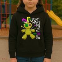 Mardi Gras Voodoo Doll Kids Hoodie thumb 3