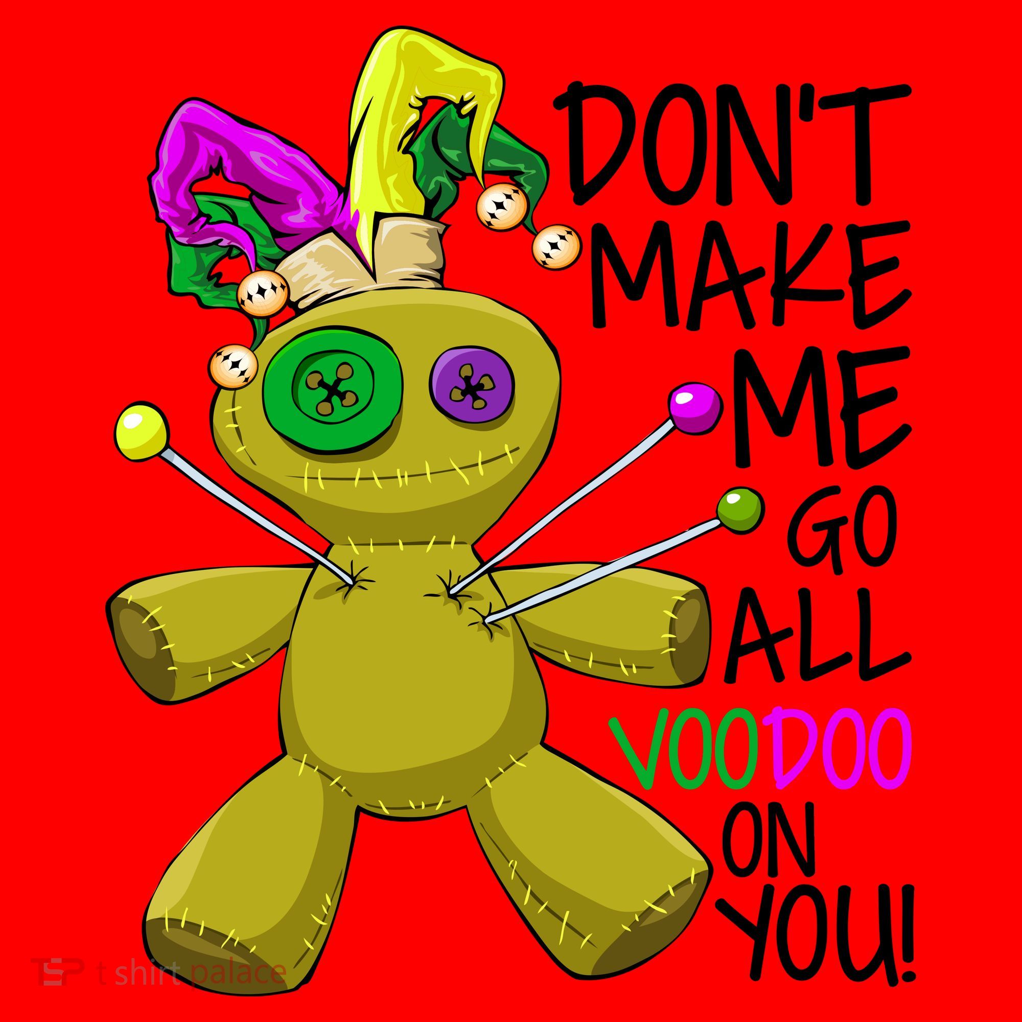 Mardi Gras Voodoo Doll Santa Hat