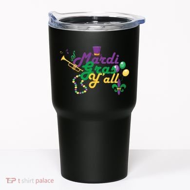 Mardi Gras Y'all Tumbler