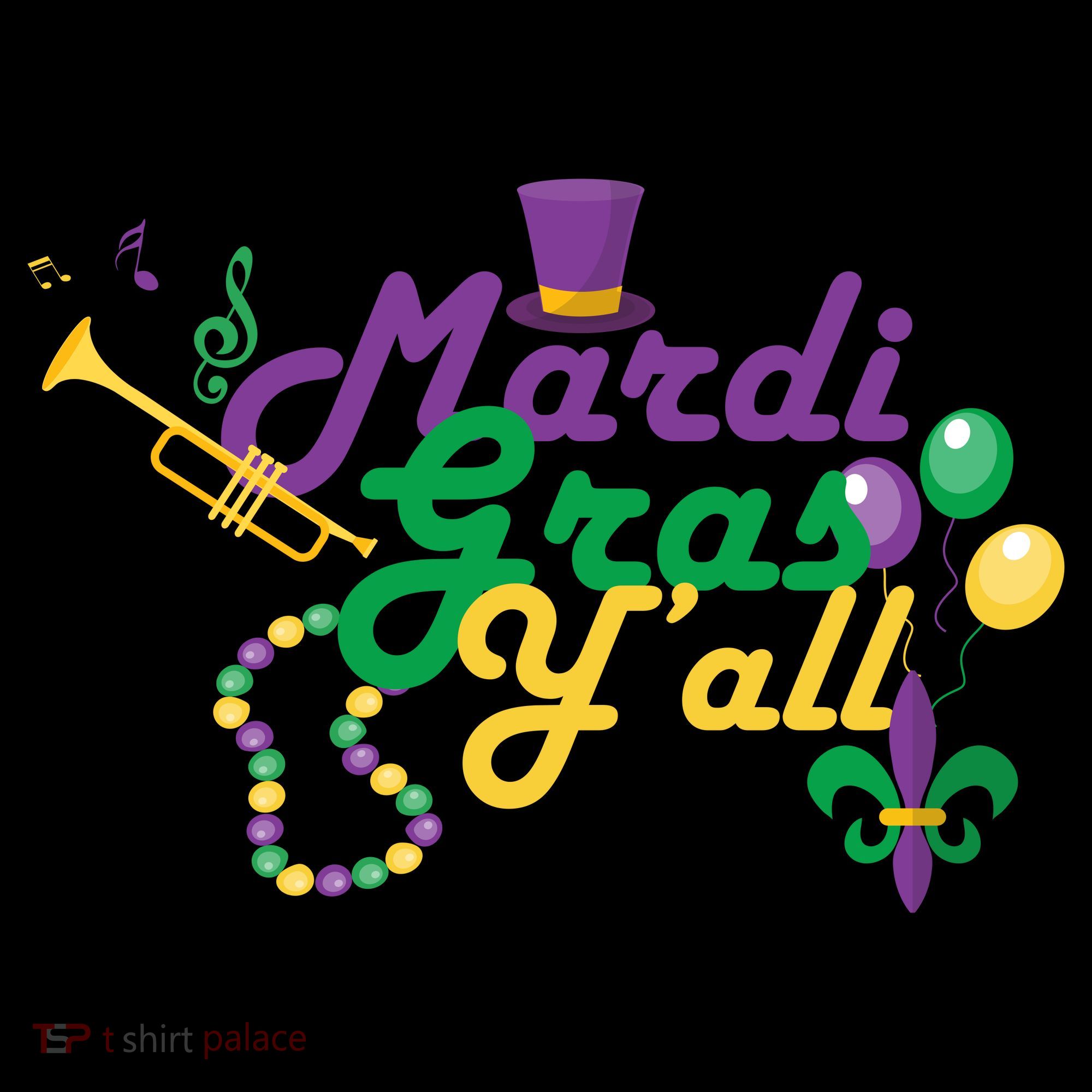 Mardi Gras Y'all Women's Tank Top