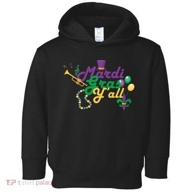Mardi Gras Y'all Toddler Hoodie