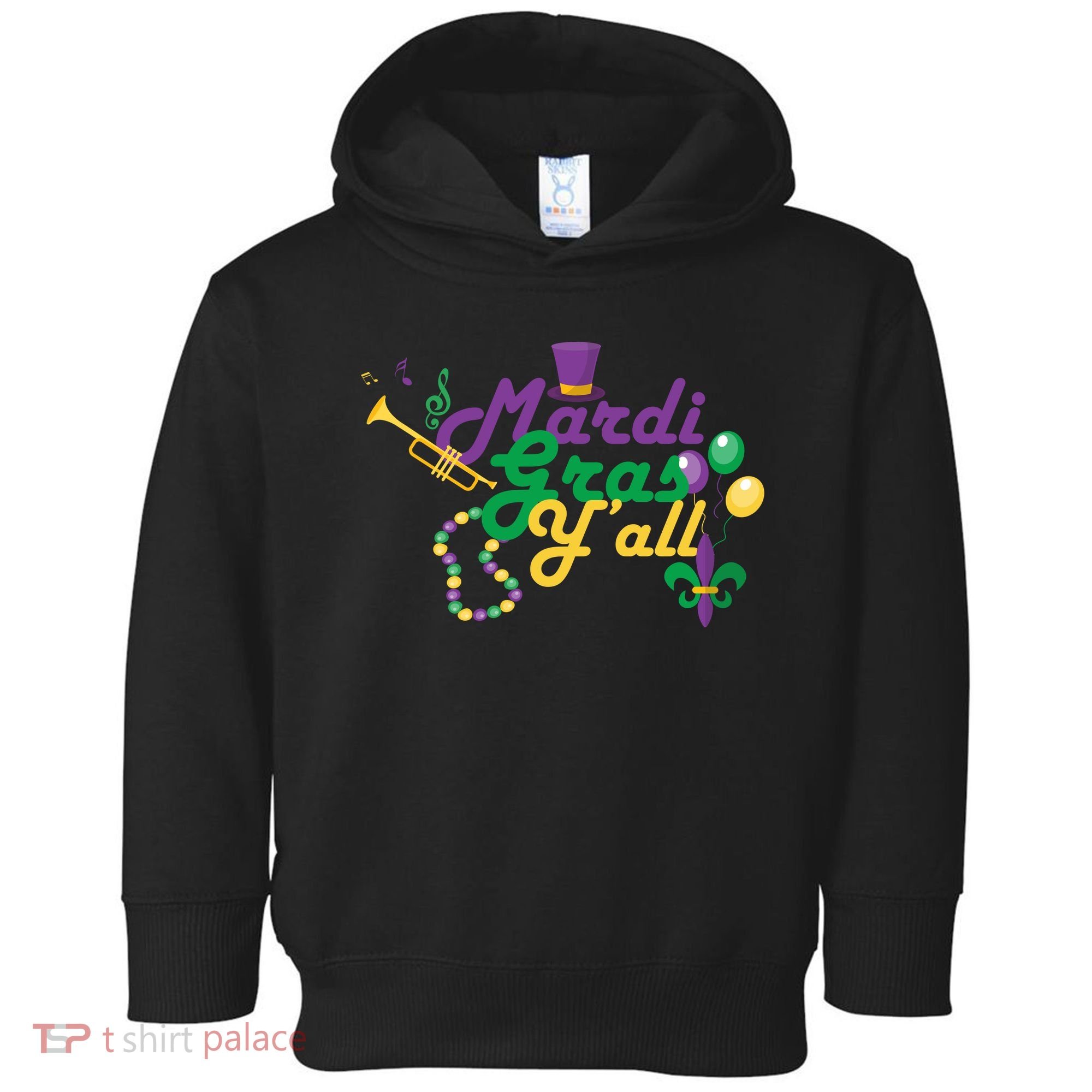 Mardi Gras Y'all Toddler Hoodie