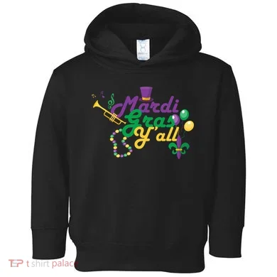 Mardi Gras Y'all Toddler Hoodie