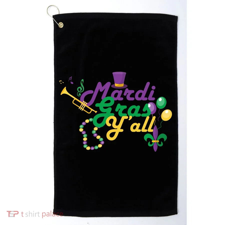 Mardi Gras Y'all Golf Towel