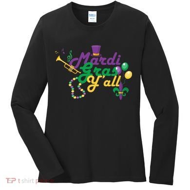 Mardi Gras Y'all Women's Long Sleeve Shirt