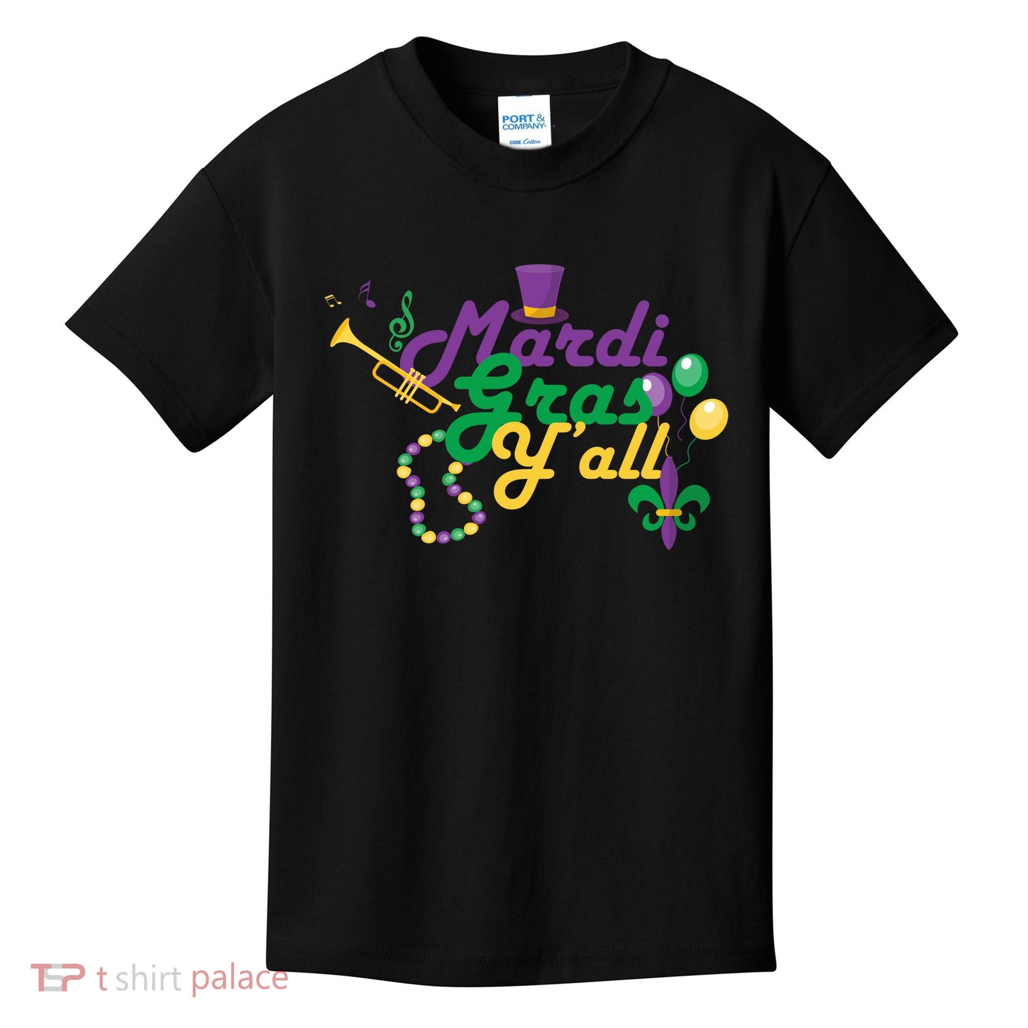 Mardi Gras Y'all Kids T-Shirt