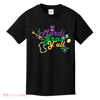Mardi Gras Y'all Kids T-Shirt