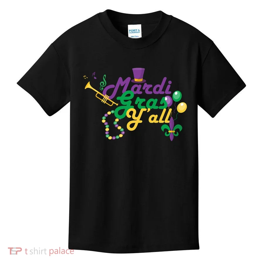 Mardi Gras Y'all Kids T-Shirt